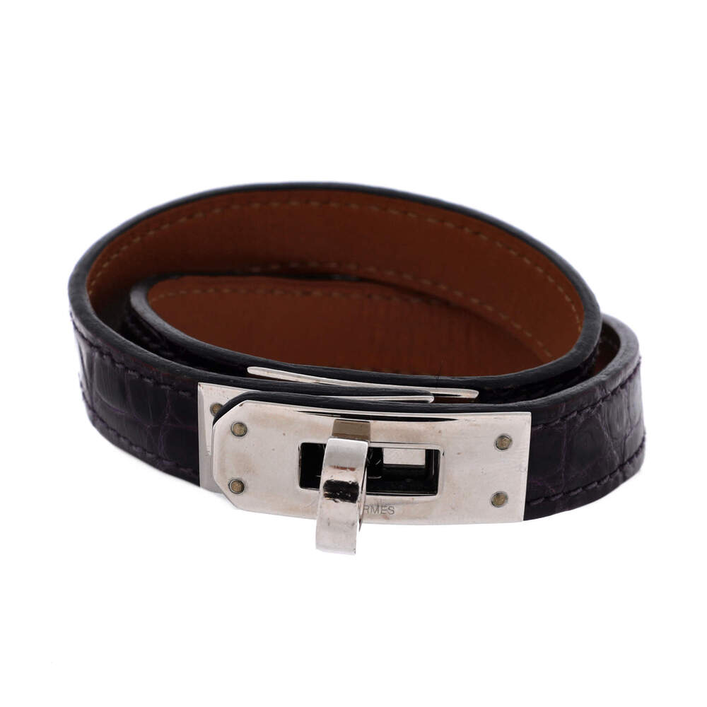 Hermes Kelly Double Tour Bracelet Shiny Alligator